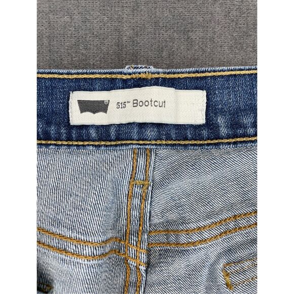 Levis 515 Jeans Women 14 Blue Bootcut Medium Wash Stretch Denim Classic Everyday - Picture 6 of 11